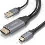 Aisens Cable Conversor HDMI 2.0 a USB-C 4K@60Hz 1,8m Negro